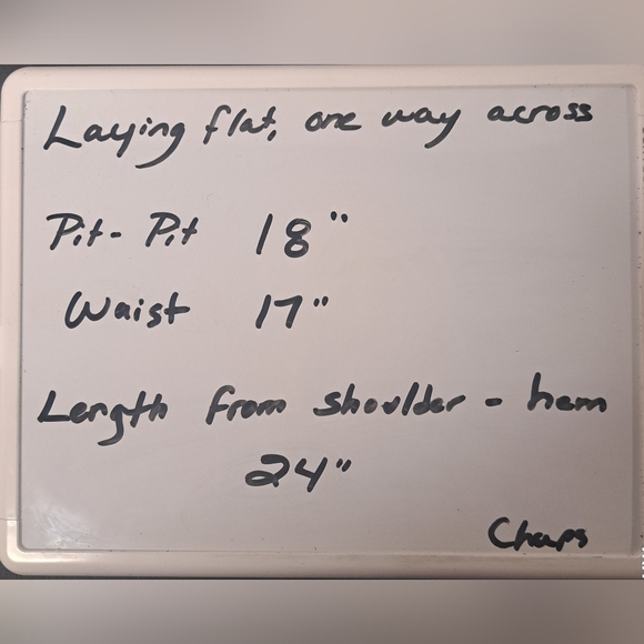 Chaps Top L Cowlneck Slinky Stretch Knit Sleeveless Flowy Red Blue White - Picture 5 of 5